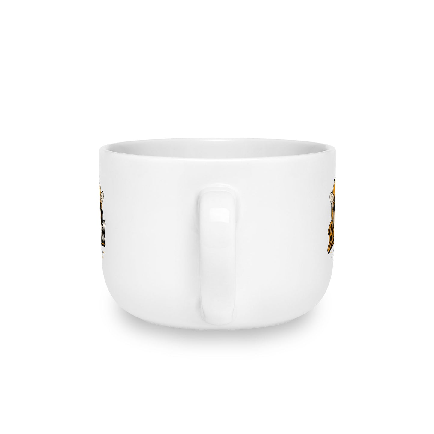 Bee Still Coffee Co. 25oz Ceramic Latte Mug — Large Bee Logo Coffee Cup